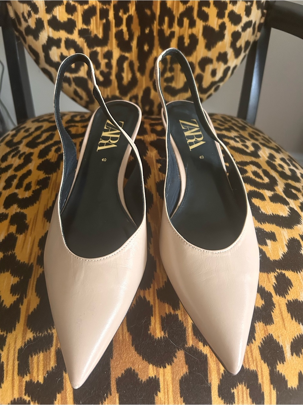 Light Tan Zara Slingback Pump / Sz 40 / NWOT